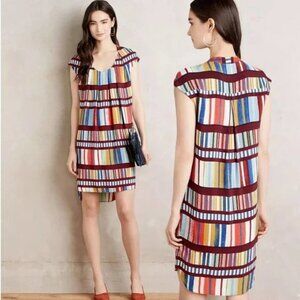 Anthropologie • Maeve Au Revoir Library Print Dress
